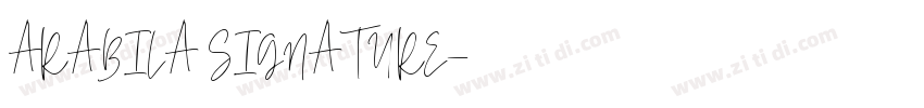 ARABILA SIGNATURE字体转换